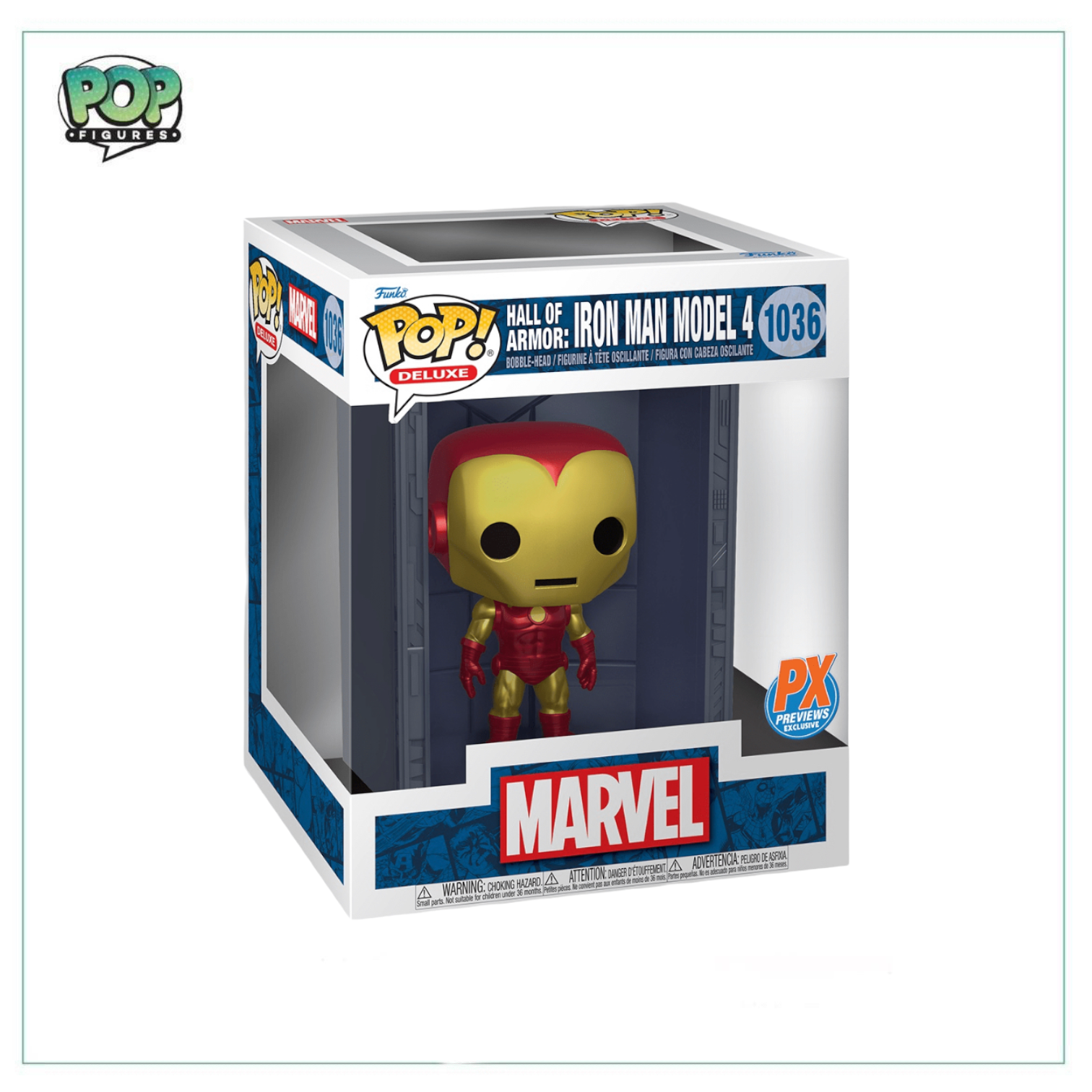 Iron Man Model 1 Golden Armor (Metallic) #1035 Deluxe Funko Pop! - Mar