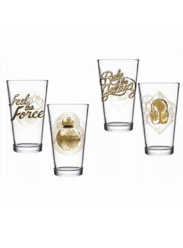 Star Wars Pint Glass Set | Lando's Lounge & Jedi Gym Pint Glasses | Set of 2