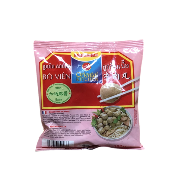  Oriental  Kitchen Frozen  Beef Meat Balls 250g   