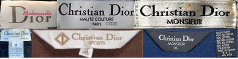 1990s vintage Christian Dior tags
