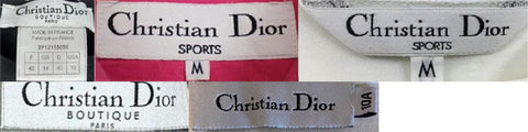 2000s vintage Christian Dior tags
