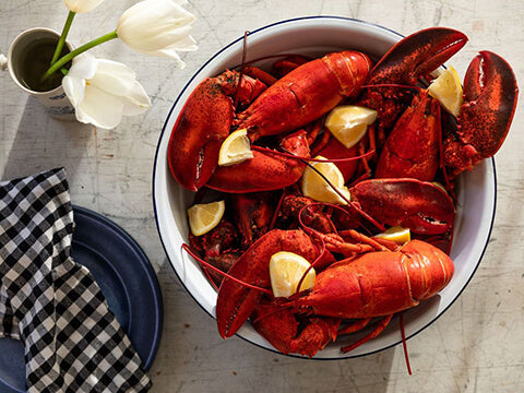 Cooked Lobster in a bowl