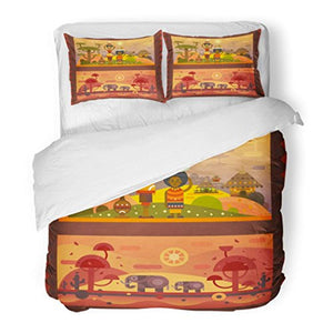 Sanchic Duvet Cover Set African Everyday Woman With Bowl On Head