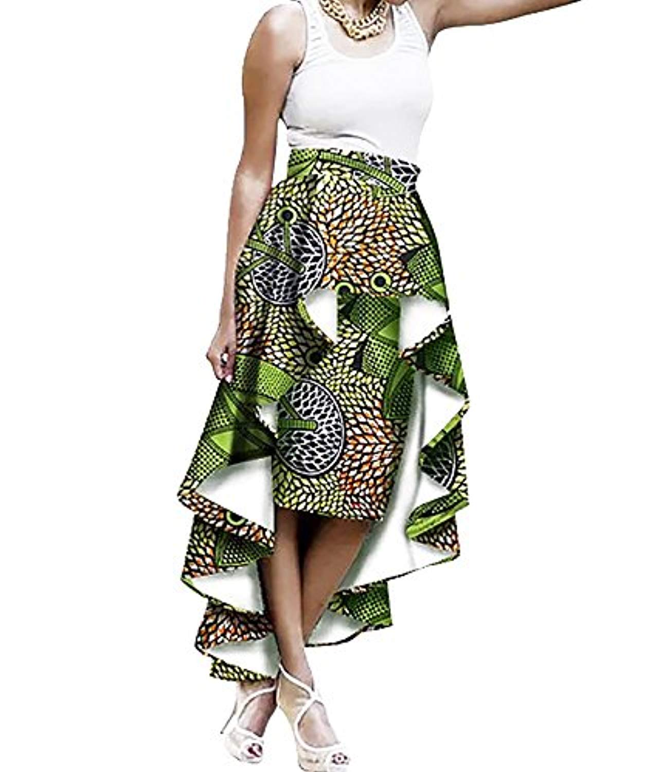 plus size african maxi skirt