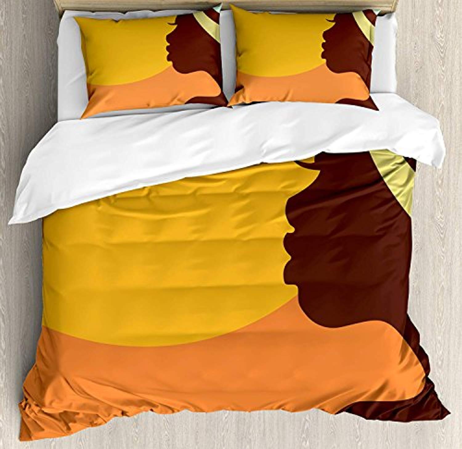 Beauty Decor African Woman Duvet Cover Set Teenage Girl Pretty