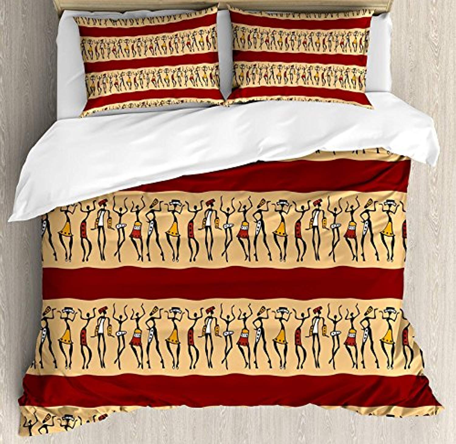 African Woman 4 Pcs Bedding Set King Size Native Indigenous