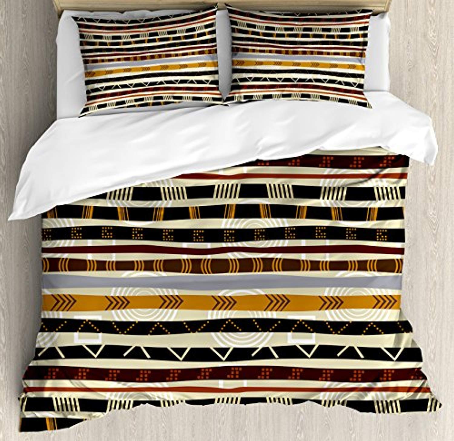 Ambesonne Tribal Duvet Cover Set King Size Ethnic African With