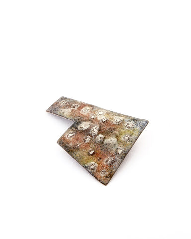  Lichen Brooch  bronze/enamels/acrylic paint/natural lacquer/gold powder