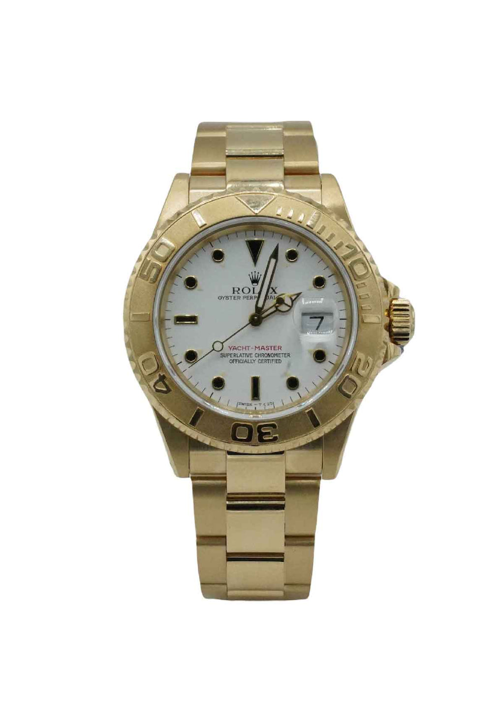 Pre-owned Men's Rolex 18K Yellow Gold 40mm YachtMaster Model 16628