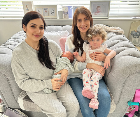 Same-sex parents Rachael and Ashley and daughter Avery and son River