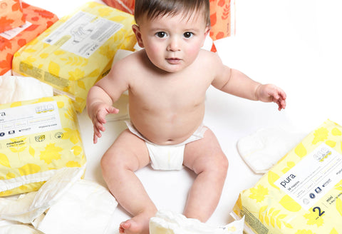 Baby in Pura nappies 