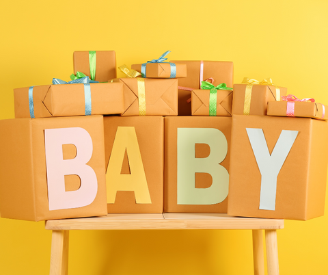 Baby gifts in eco wrapping