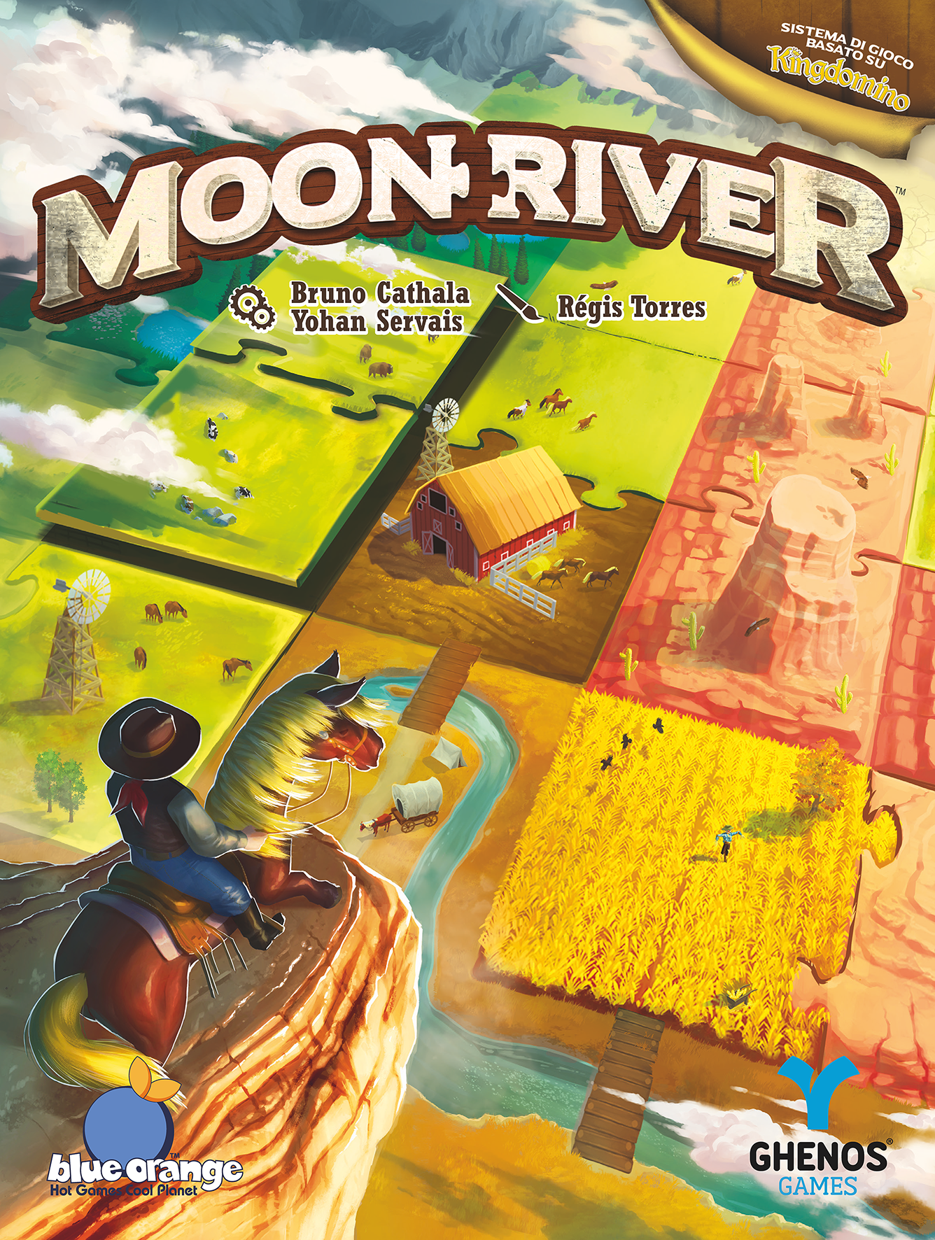 MOON RIVER gioco da tavolo PIAZZAMENTO TESSERE ghenos games IN ITALIANO età  8+