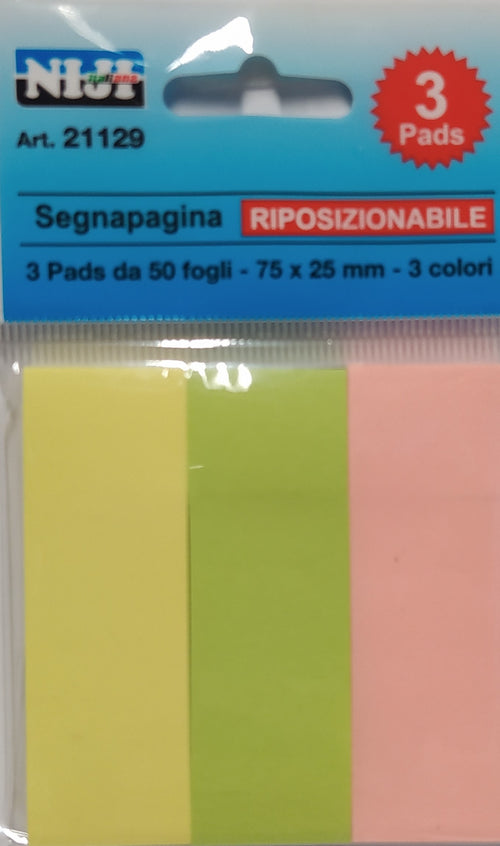 Segnapagine adesivo 3 colori neon – Centroscuola