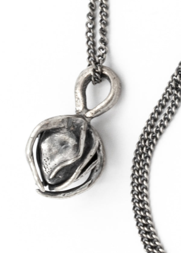 GOTI SILVER CHAIN WITH TWO ENIGMATIC CHARMS NECKLACE