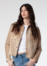 COLINA SUEDE JACKET IN BEIGE