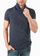 ARI CASHMERE FACE COVER IN NAVY