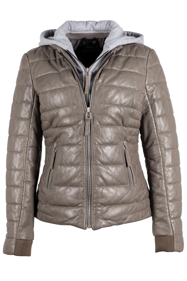 Brisk Stroll Belted Long Sleeve Hooded Coat - Light Grey