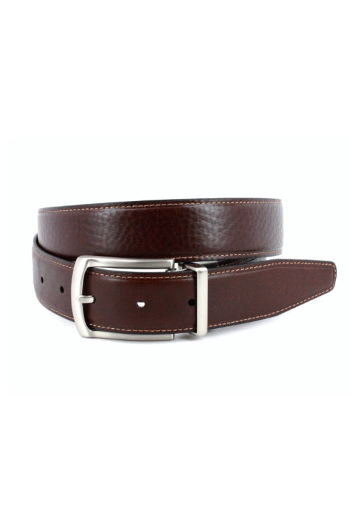 Italian Glazed Milled Calfskin Belt by Torino Leather