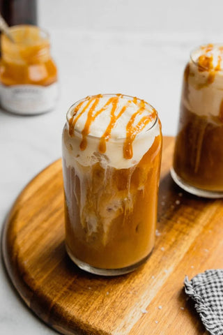 Salted caramel cold foam, cold brew