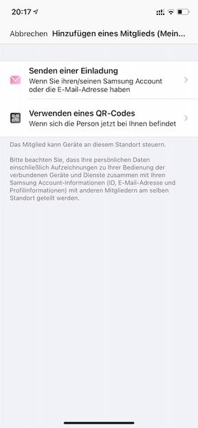 SmartThings: Mitbenutzer einladen