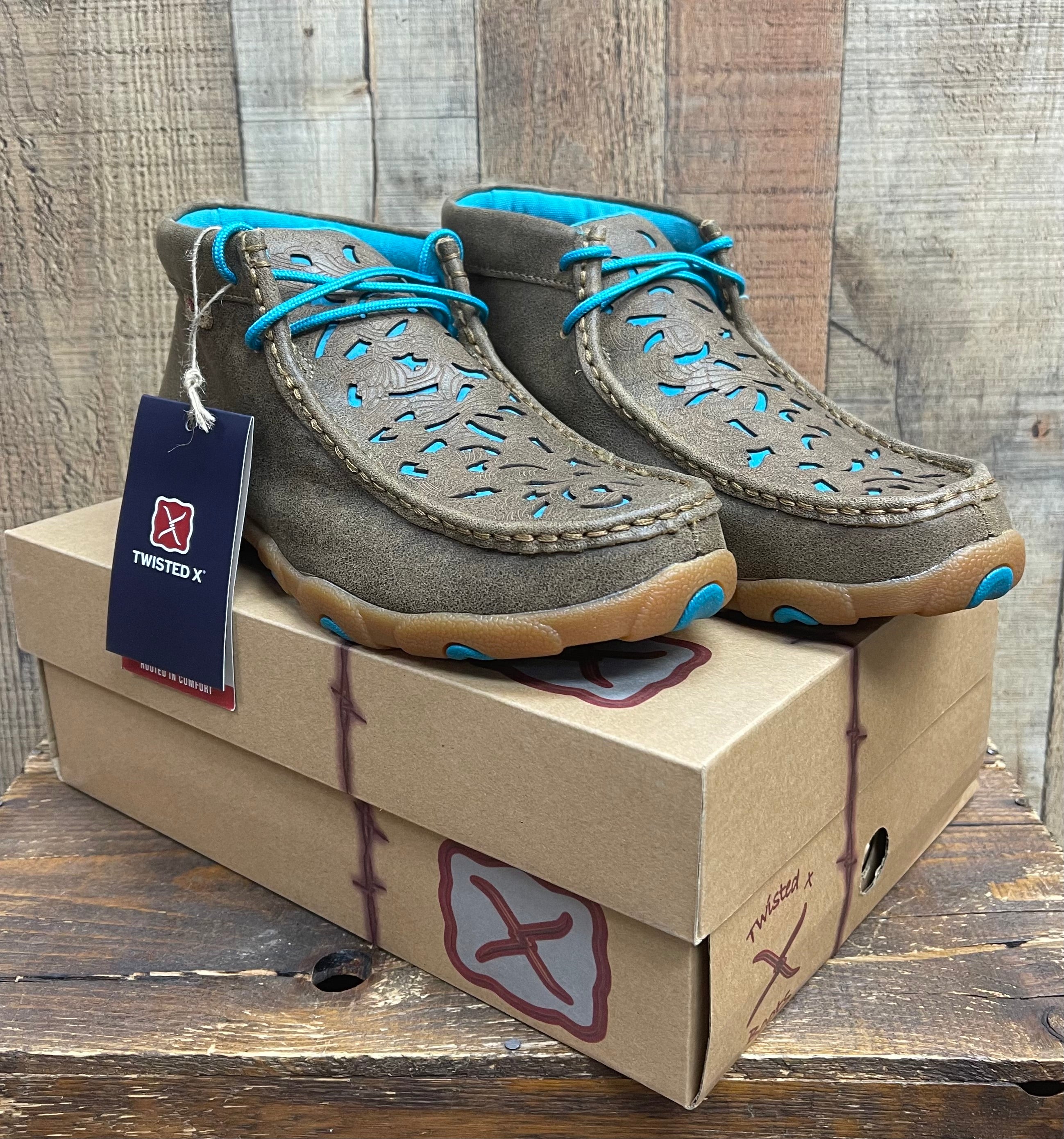 Twisted X Chukka Driving Moc - Bomber/Turquoise