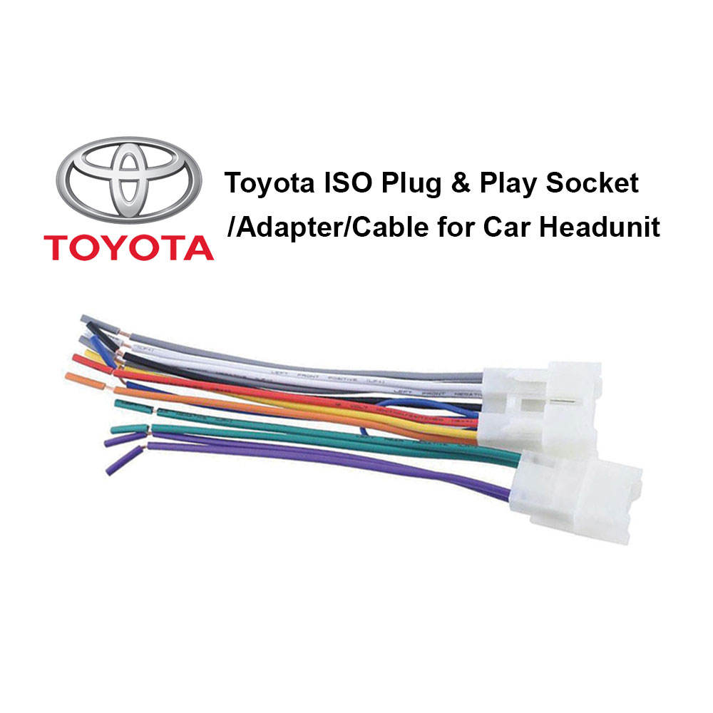 Toyota Iso Plug And Play Socket Adapter Cable For Car Headunit Xcite Audio