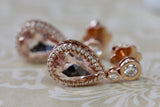 Mesmerizing ~ Morganite & Diamond Earrings