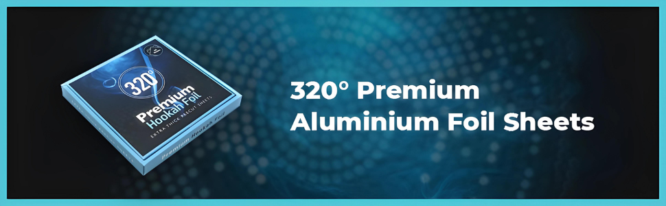 Sleek 320° Premium Aluminium Foil Sheets Box Displayed in a Stylish Banner