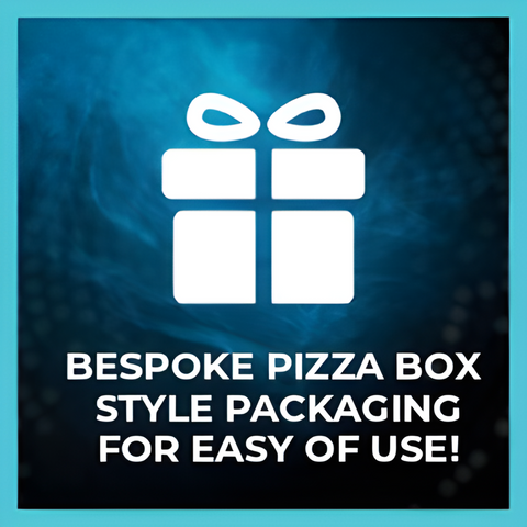 Unique Pizza Box-Style Packaging for Easy Use 320° Premium Hookah Foil by The Premium Way