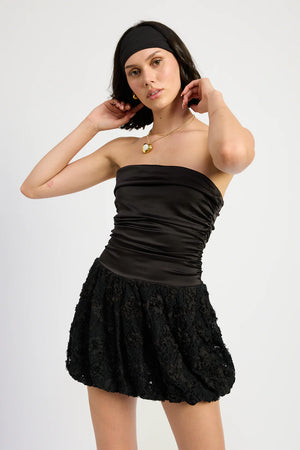 ruched bubble strapless dress - Ginger N' Cream™