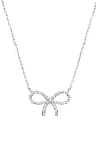 cz bowt necklace