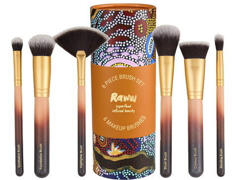 6 Piece Brush Cylinder | RAWW Cosmetics | 01