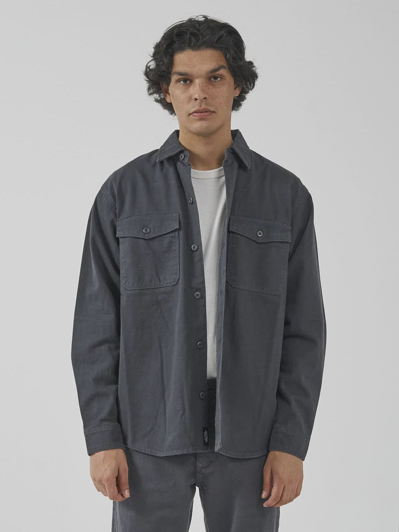 Thrills Union Long Sleeve Work Shirt - Petrol – BIRDIE • BLUE