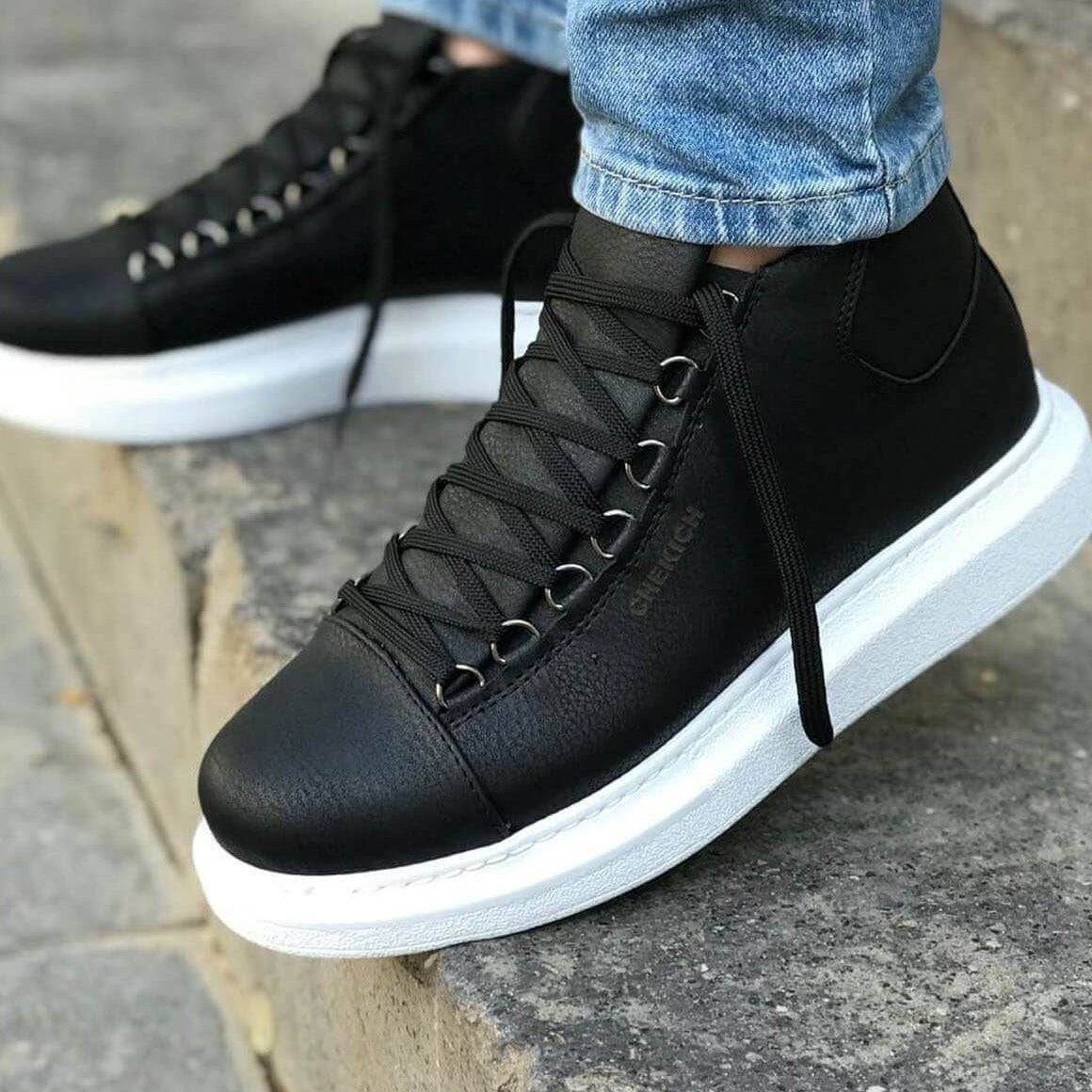 Top Platform Sneakers for Men by in Black & White – Apollo Moda