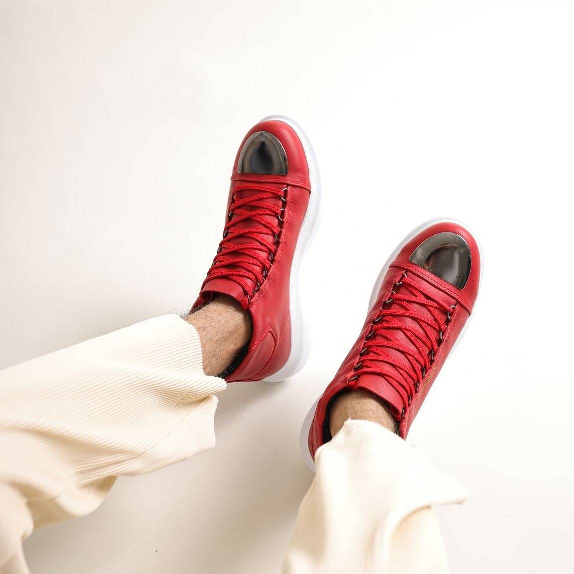 High Platform for Men by | Kelly X in Red – Apollo Moda