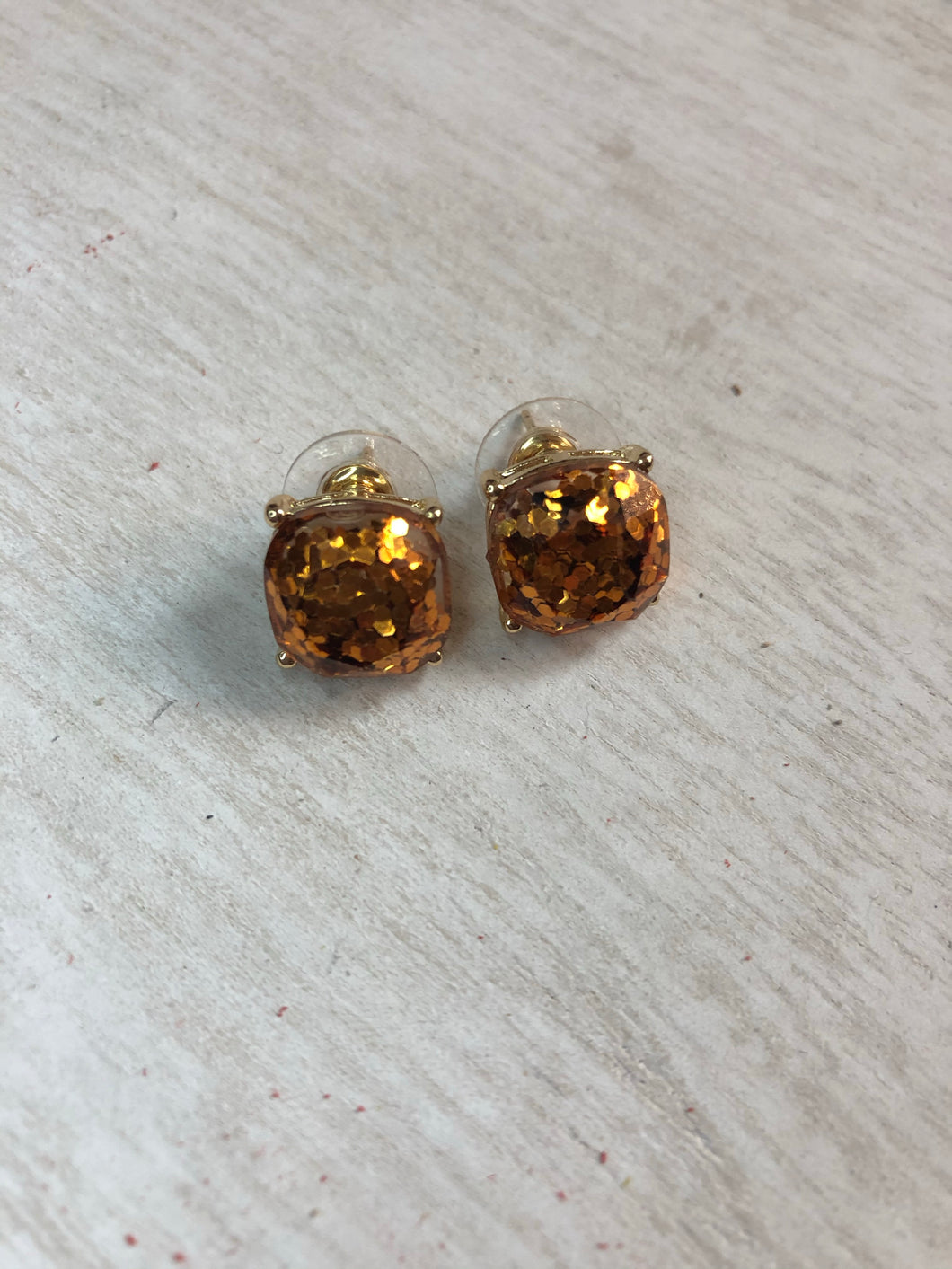 Gold Glitter Earrings
