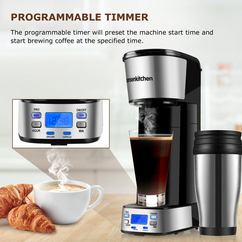 Bonsenkitchen In Programmable Coffee Maker with Travel