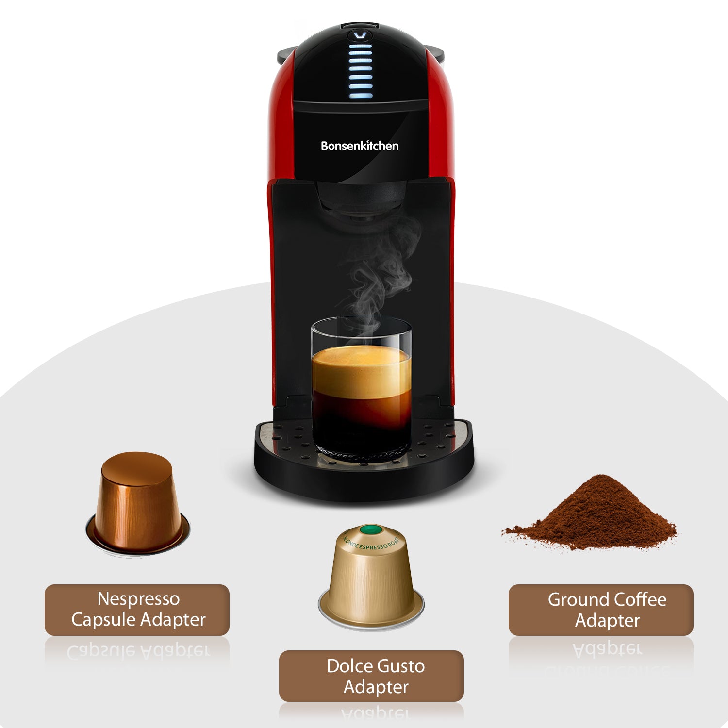 plak elektrode een andere Bonsenkitchen CM8016 3 in 1 coffee machine with capsules for nespresso