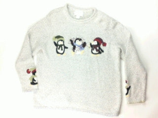 Penguin Light Party-Large Christmas Sweater| The Ugly Sweater Store ...