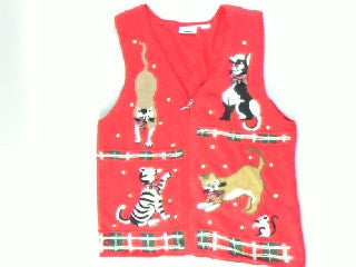 Kitty Play Small Cat Sweater The Ugly Sweater Store Vintage Ugly Christmas Sweaters For Your Next Sweater Party