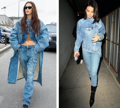 Balenciaga, Bella Hadid, Kendall Jenner, Denim Jacket, Buy Designer Jacket Online, Fashion, Luxury, Trends