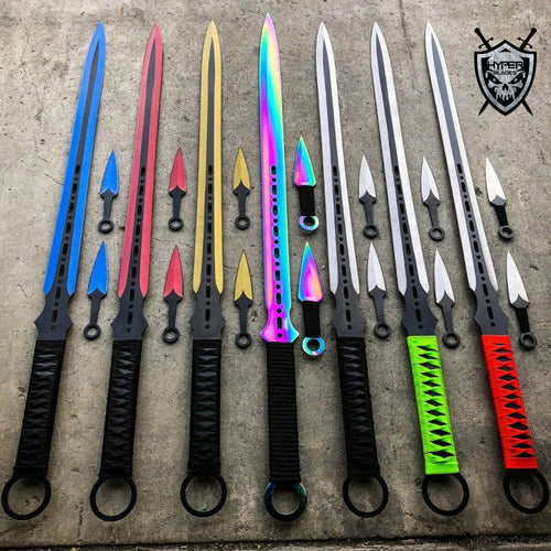 9 PC RAINBOW TITANIUM NINJA BATTLE SET – HYPER BLADES