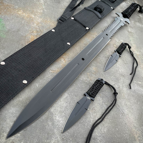  New 25 NINJA SAMURAI Dual Blade TWIN SWORDS Katana Japanese  Combat COSPLAY Knife Camping Outdoor Pro Tactical Elite Knife BLDA-0960 :  Tools & Home Improvement