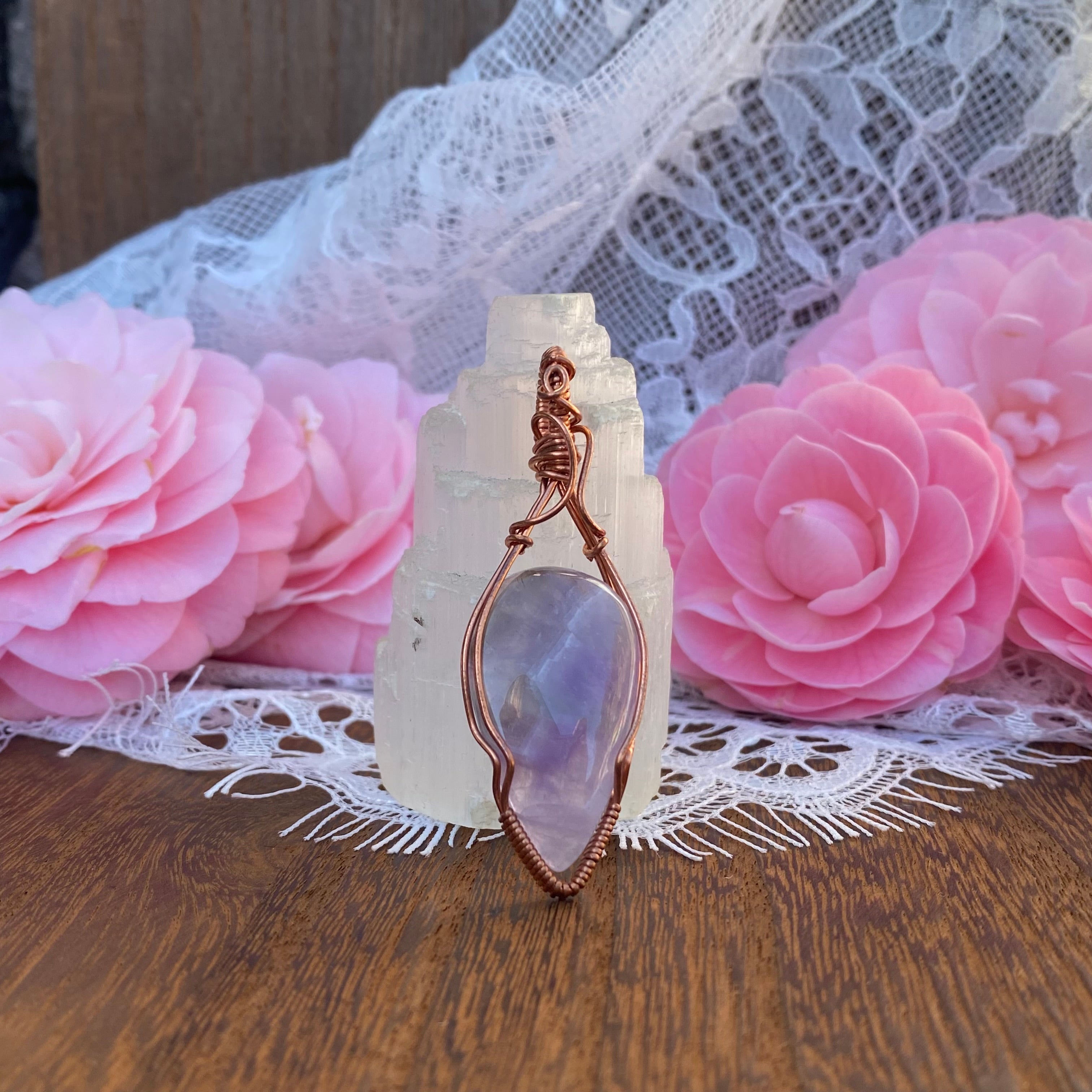 Amethyst Copper Pendant