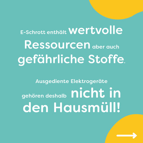 Elektroschrott gehört nicht in den Hausmüll