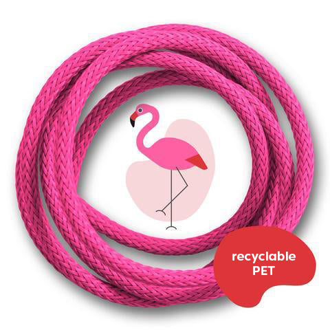 pink charging cable, recable Birdy collection, American flamingo, graphics