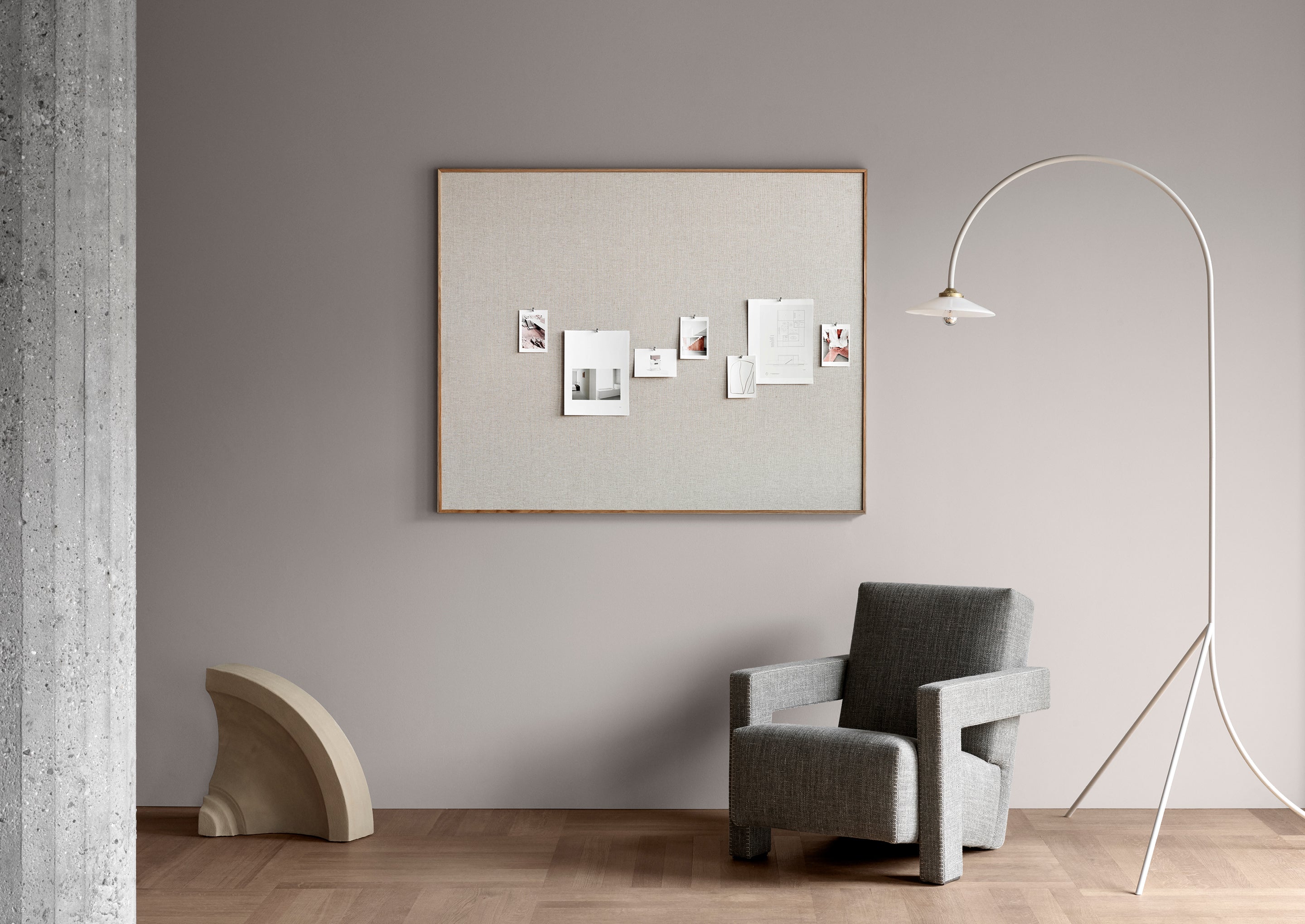 Lintex Solid Wood Linen Noticeboard