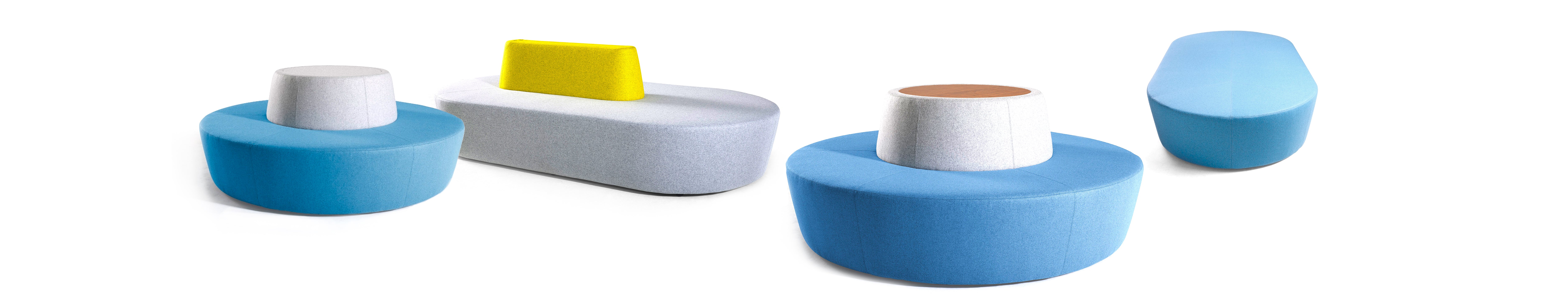 Derlot Editions Pill Upholstered Ottoman & Sofa