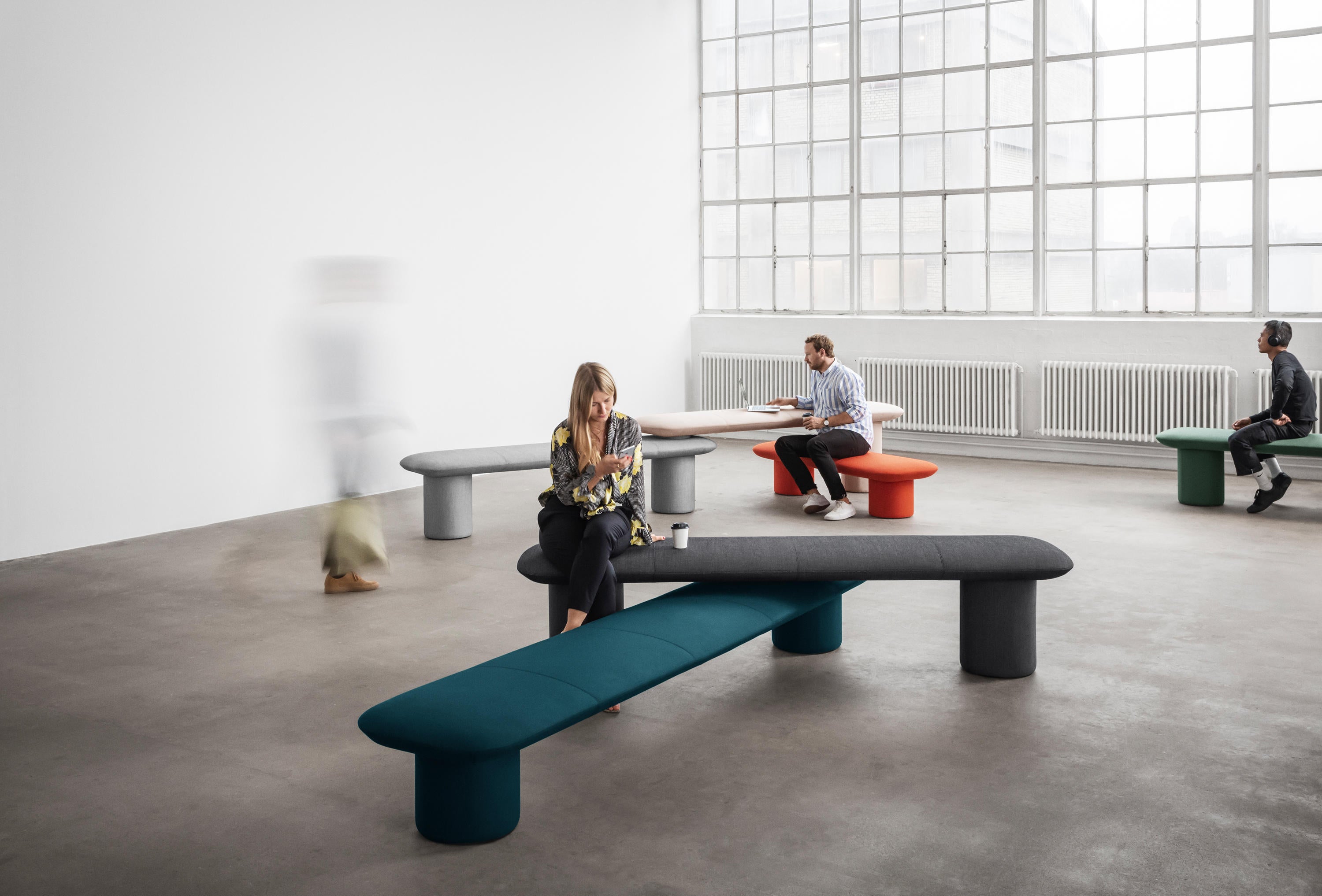 +Halle Levels Modular Bench Seating